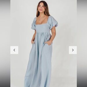 Worth Collective bump friendly Candace Linen Dress